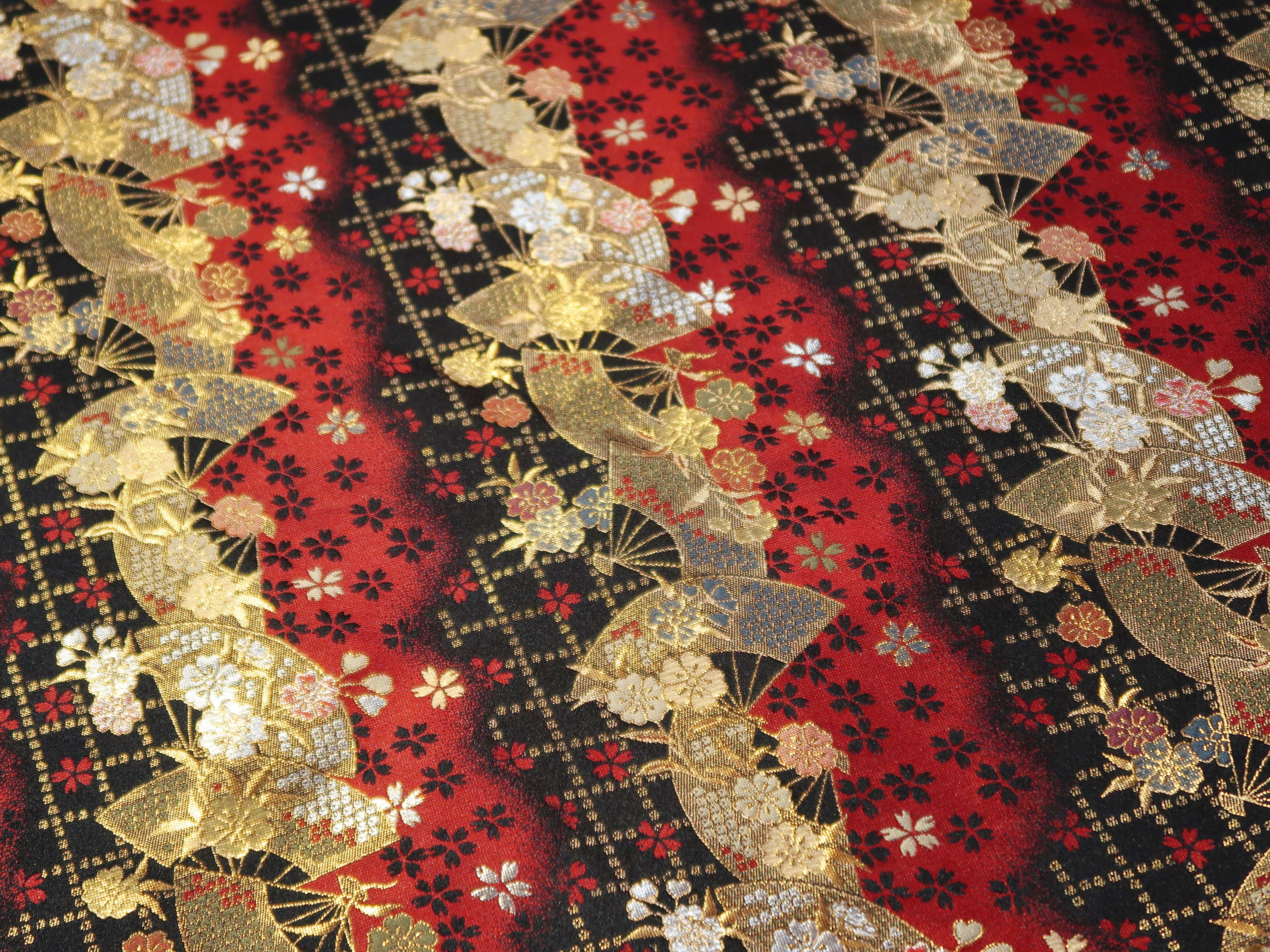 京都西陣織 刀袋 扇面に小桜  (5本入)