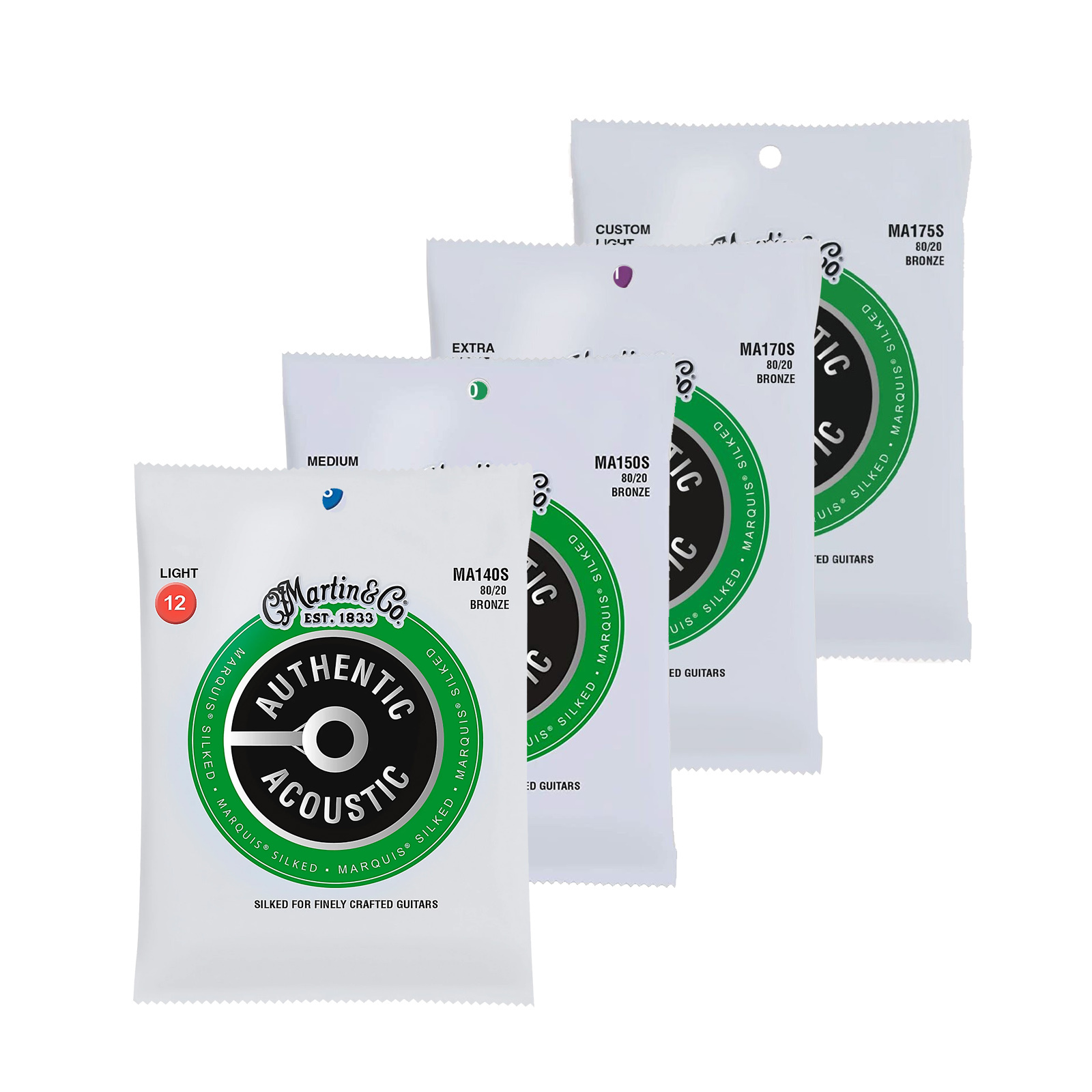 Martin 吉他弦 Silked弦 MA140S/MA150S/MA170S/MA175S 黃銅弦 木吉他/民謠吉他