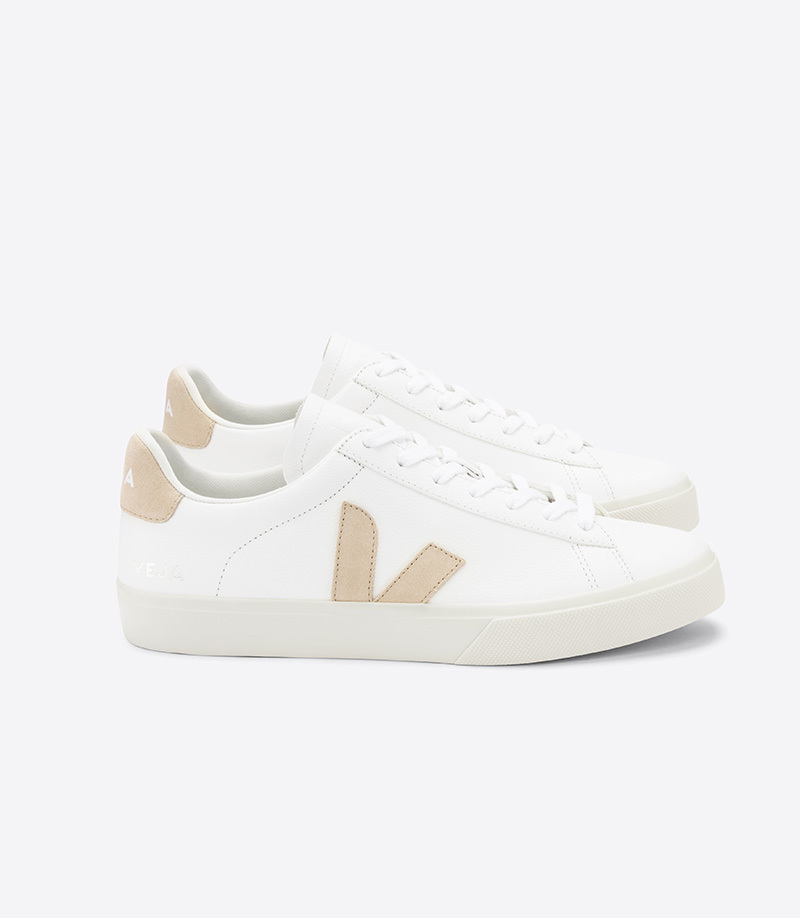 VEJA 厚底款小白鞋｜Campo (白/奶茶杏色)