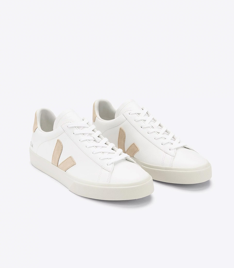VEJA 厚底款小白鞋｜Campo (白/奶茶杏色)