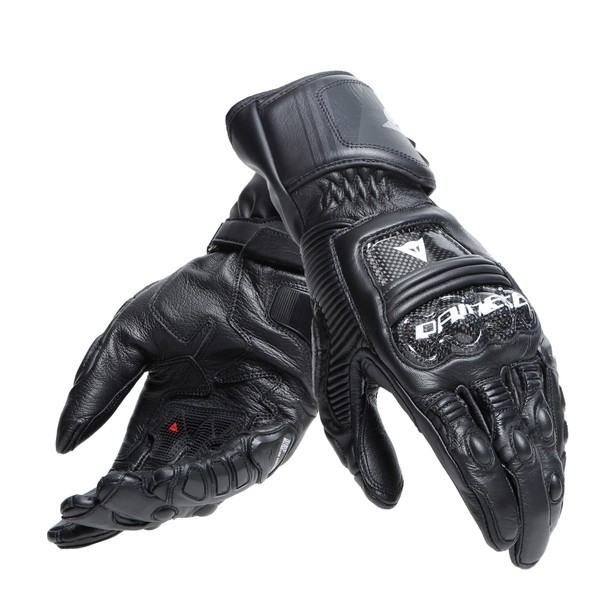 DAINESE Druid 4 Leather Gloves 競技 防摔 長手套 Black/Black/Gray 黑黑灰