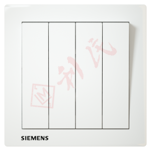 西門子 DELTA®relfa 10AX 四位單控開關掣 (白)