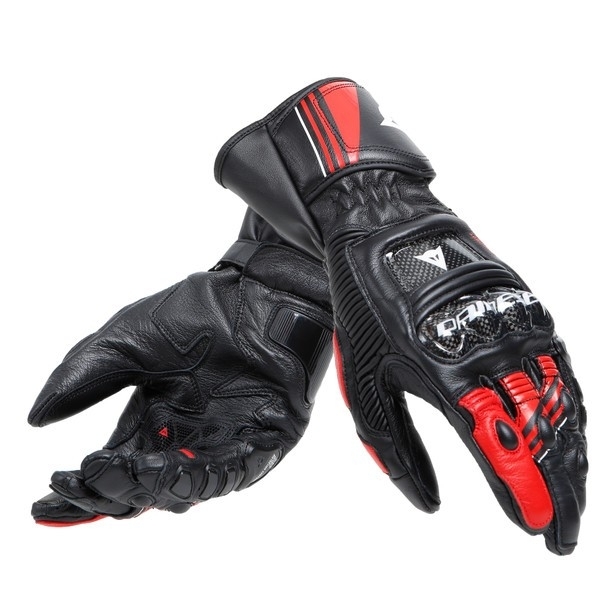 DAINESE Druid 4 Leather Gloves 競技 防摔 長手套 Black/Lava-Red/White 黑白紅