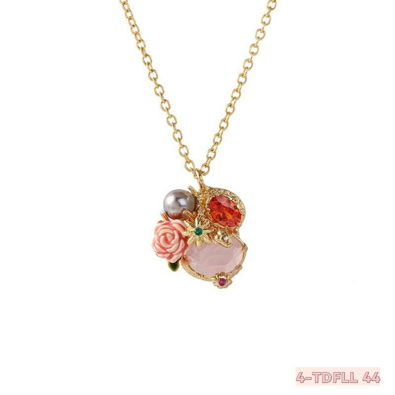 #手绘珐琅野玫瑰系列 女花朵耳环气质