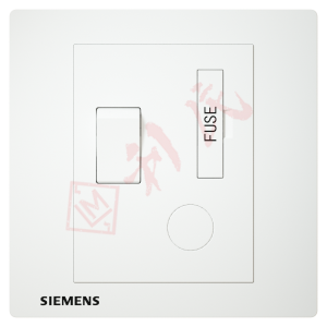 西門子 DELTA®relfa 13A 雙極開關保險菲士接線蘇(白)
