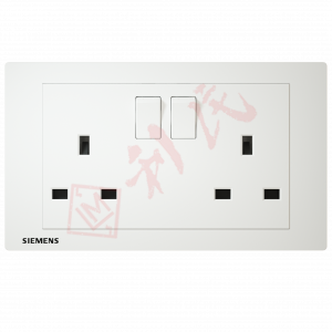 西門子 DELTA®relfa 13A 雙位開關插座(白)