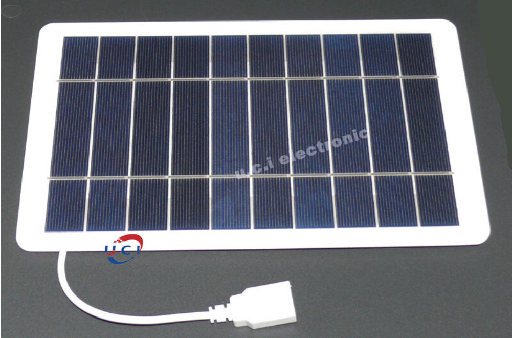 【UCI電子】(J-3)   5V 5W 1000mA 太陽能電池板 發電板 白色 圓角+USB充電電源 太陽能板