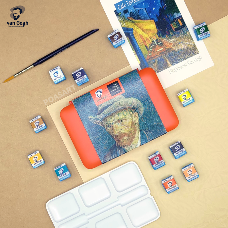 梵谷Van Gogh-博物館12色 塊狀水彩