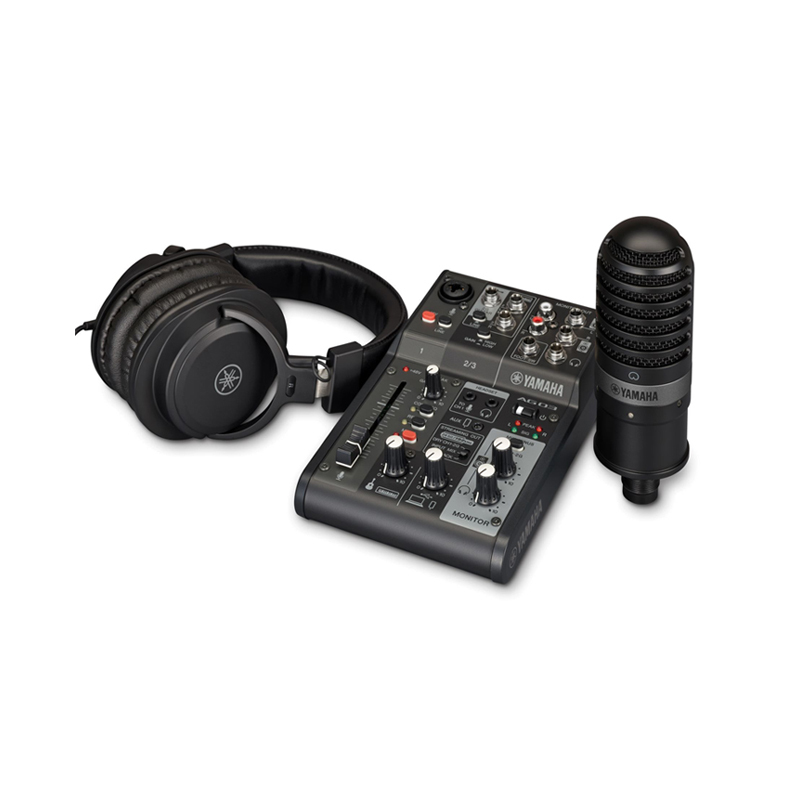 YAMAHA AG03MK2 LSPK 網路直播 Podcast 錄音介面 套組（黑）