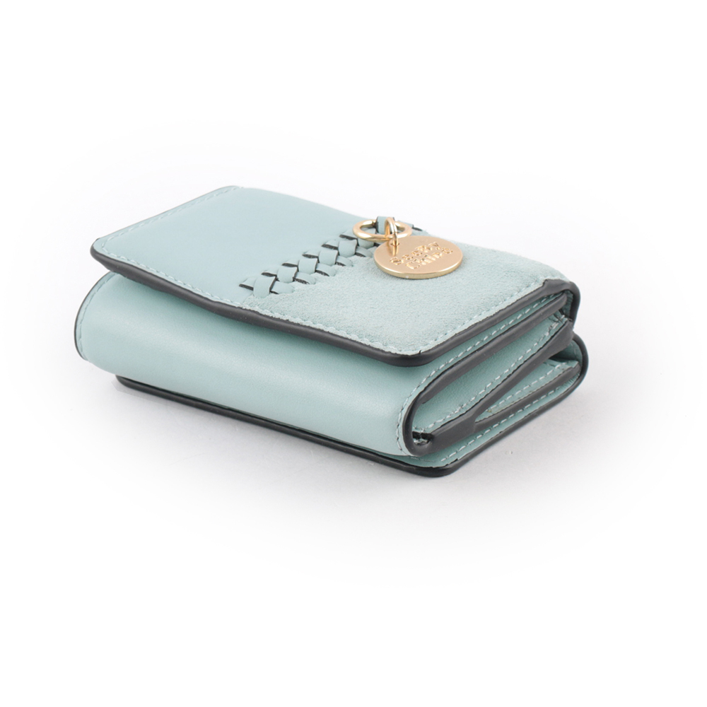 【SEE BY CHLOE】Tilda 牛皮迷你三折短夾(純藍色) CHS20AP91585941D