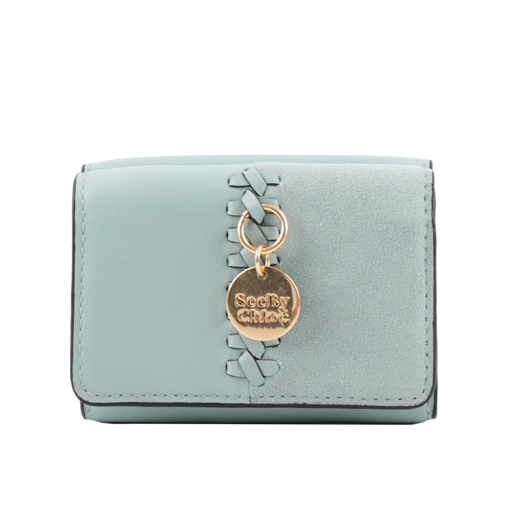 【SEE BY CHLOE】Tilda 牛皮迷你三折短夾(純藍色) CHS20AP91585941D