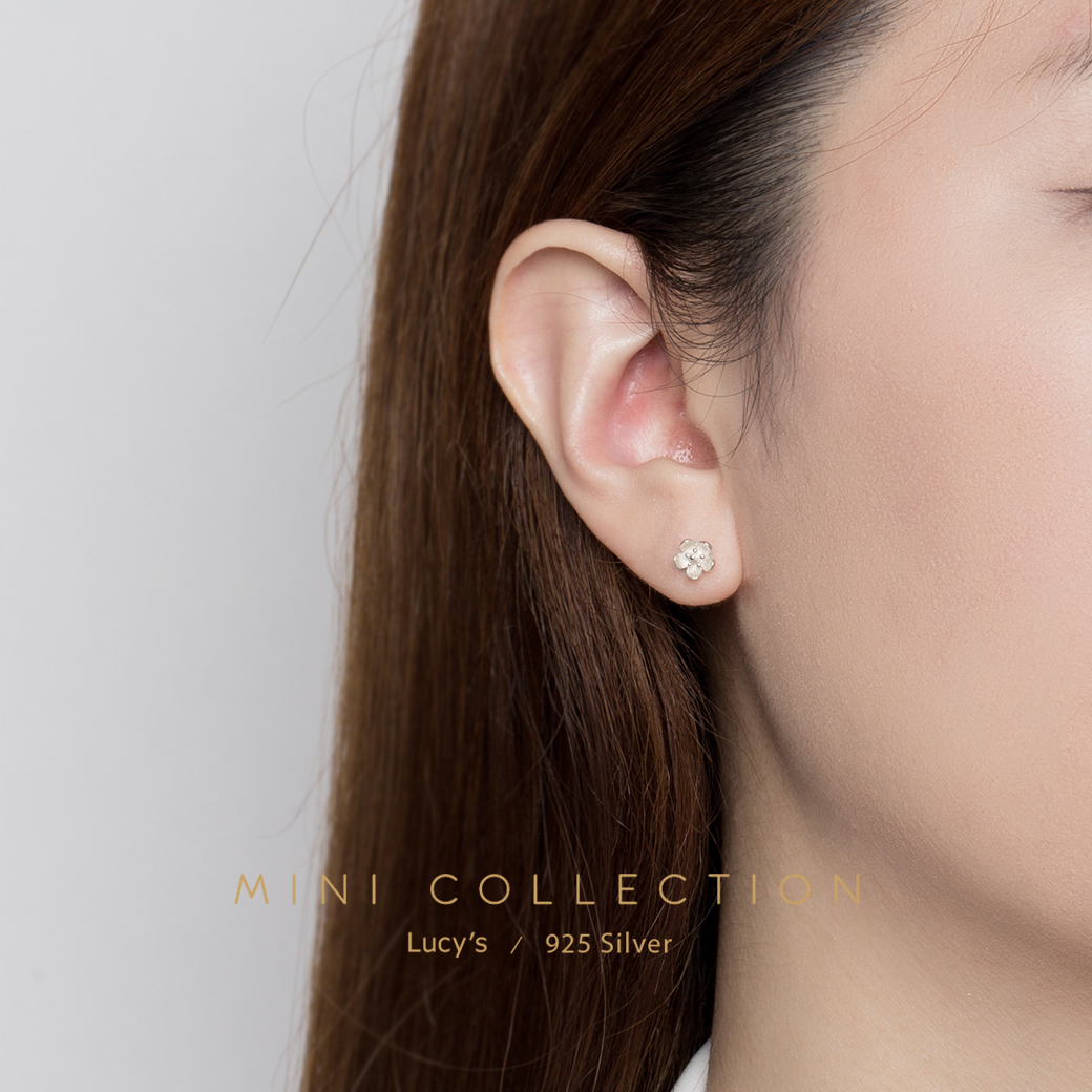 *925純銀〔輕銀系列〕綻放 耳環 (83164)