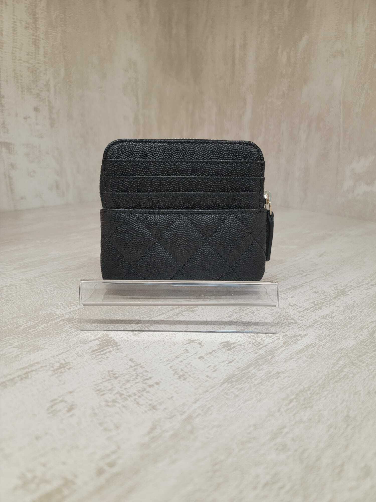 CHANEL AP2061 coins purse Caviar Gold hardware 短身拉鏈款卡包 牛皮 金扣