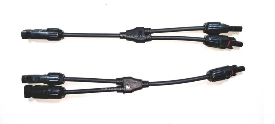 【UCI電子】(B-4) MC4 Y轉接頭 3通連接器MC4並聯分支接頭 2塊太陽能板電線接頭