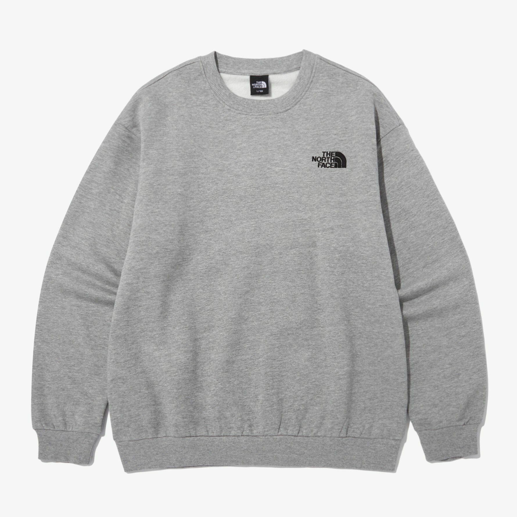 THE NORTH FACE COTTON BASIC 刺繡LOGO 棉 衛衣 大學T 深灰 NM5MN90C