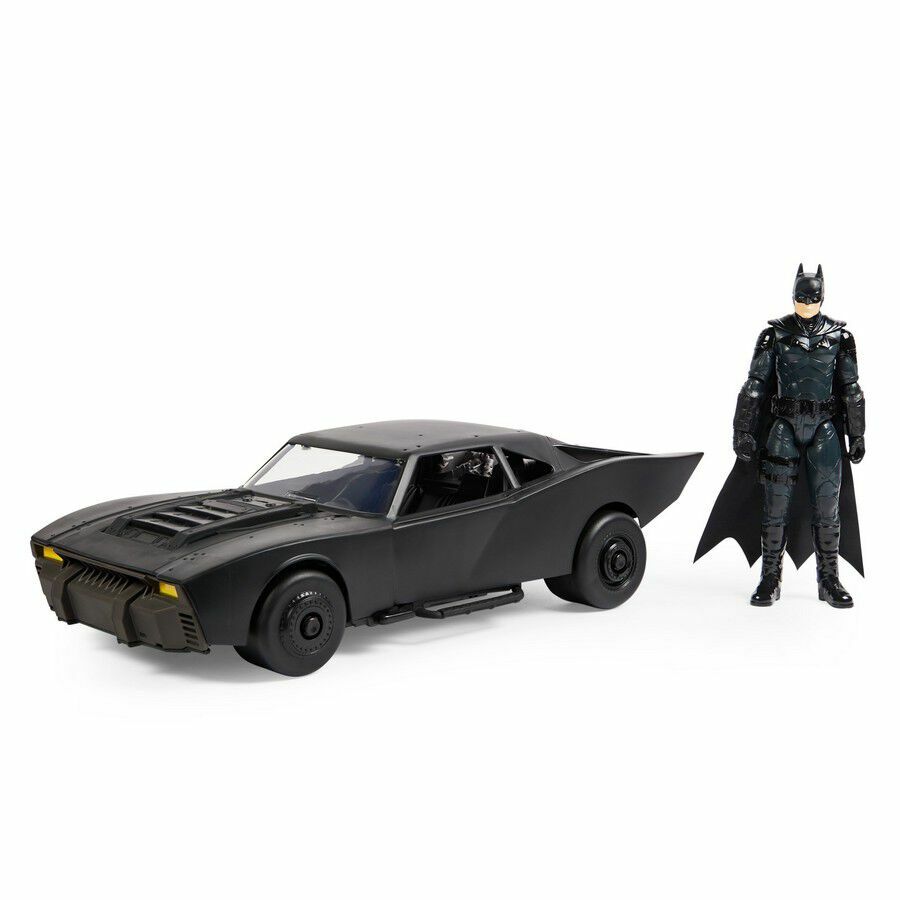 (In Stock) Spinmaster Batman Movie Batmobile 12" Figure- Reapcked