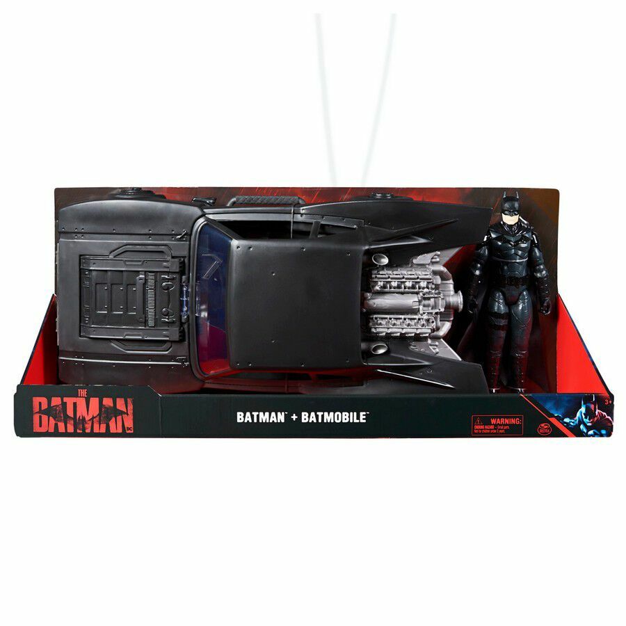 (In Stock) Spinmaster Batman Movie Batmobile 12" Figure- Reapcked