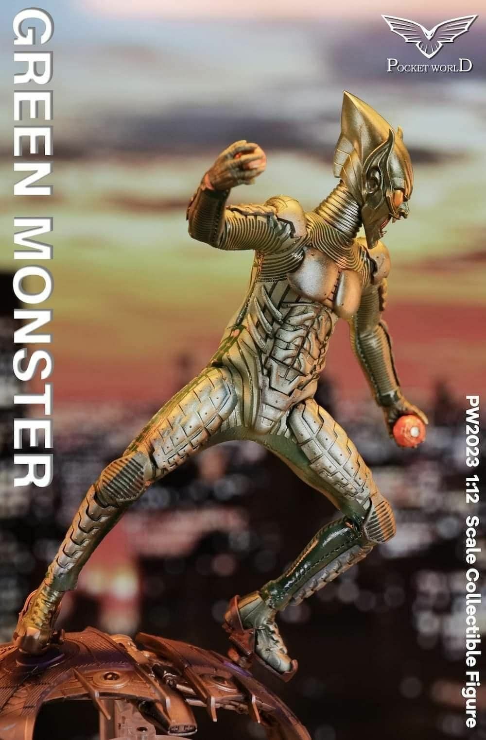 PWTOYS 1/12 Green Monster with Glider Action Figure Del