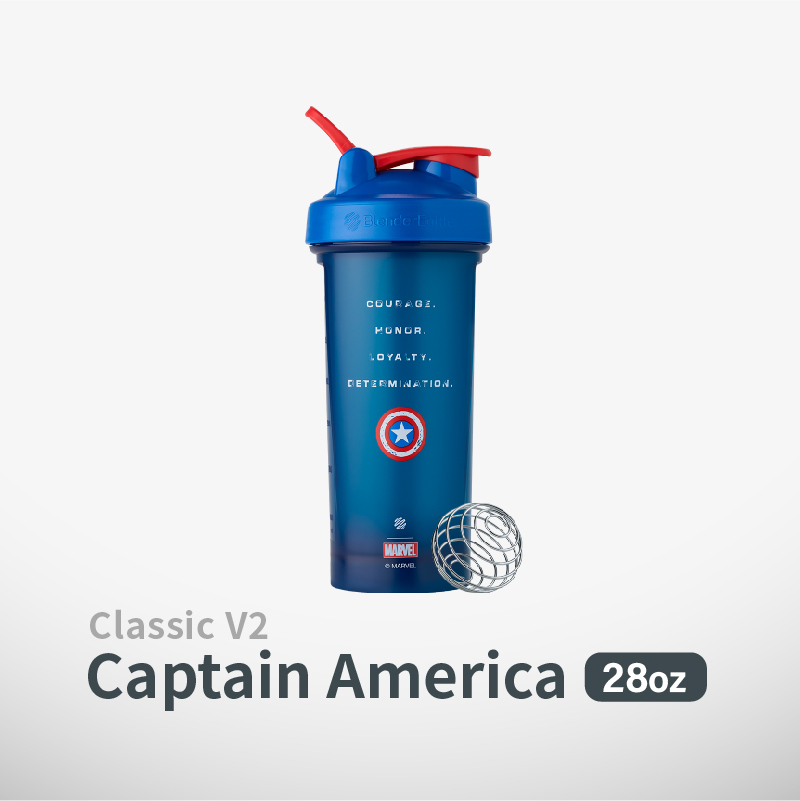 Blender Bottle® Classic™ V2 【Marvel特別款】28oz | 美國隊長