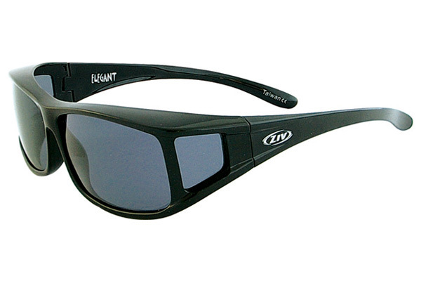 【ZIV】S100 001#23 外掛太陽眼鏡 (亮黑框/偏光灰片)