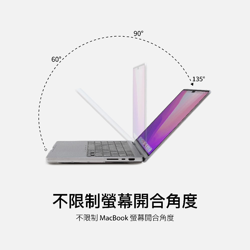 6090不限制開合角度不限制 MacBook 螢幕開合角度135