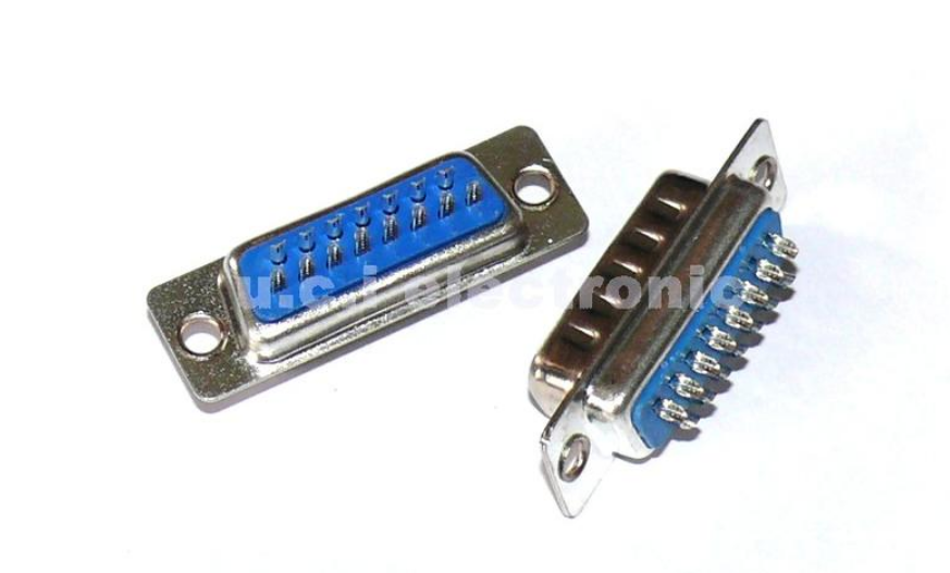 【UCI電子】 (12-13) DB15公頭 母頭 焊線式 串口插頭RS232插座 15芯/針 雙排連接器 轉接頭