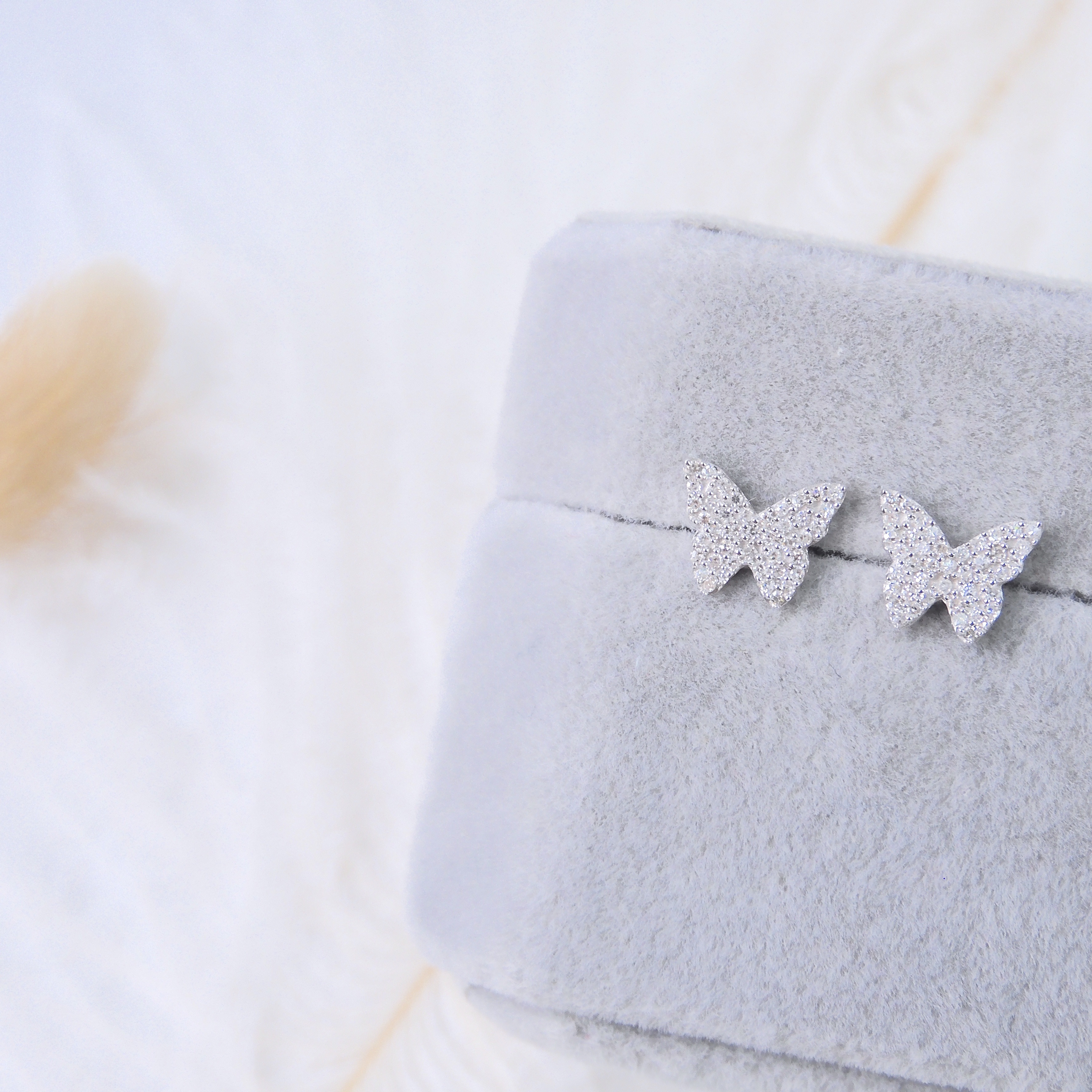 18K金 0.16ct 鑽石耳釘