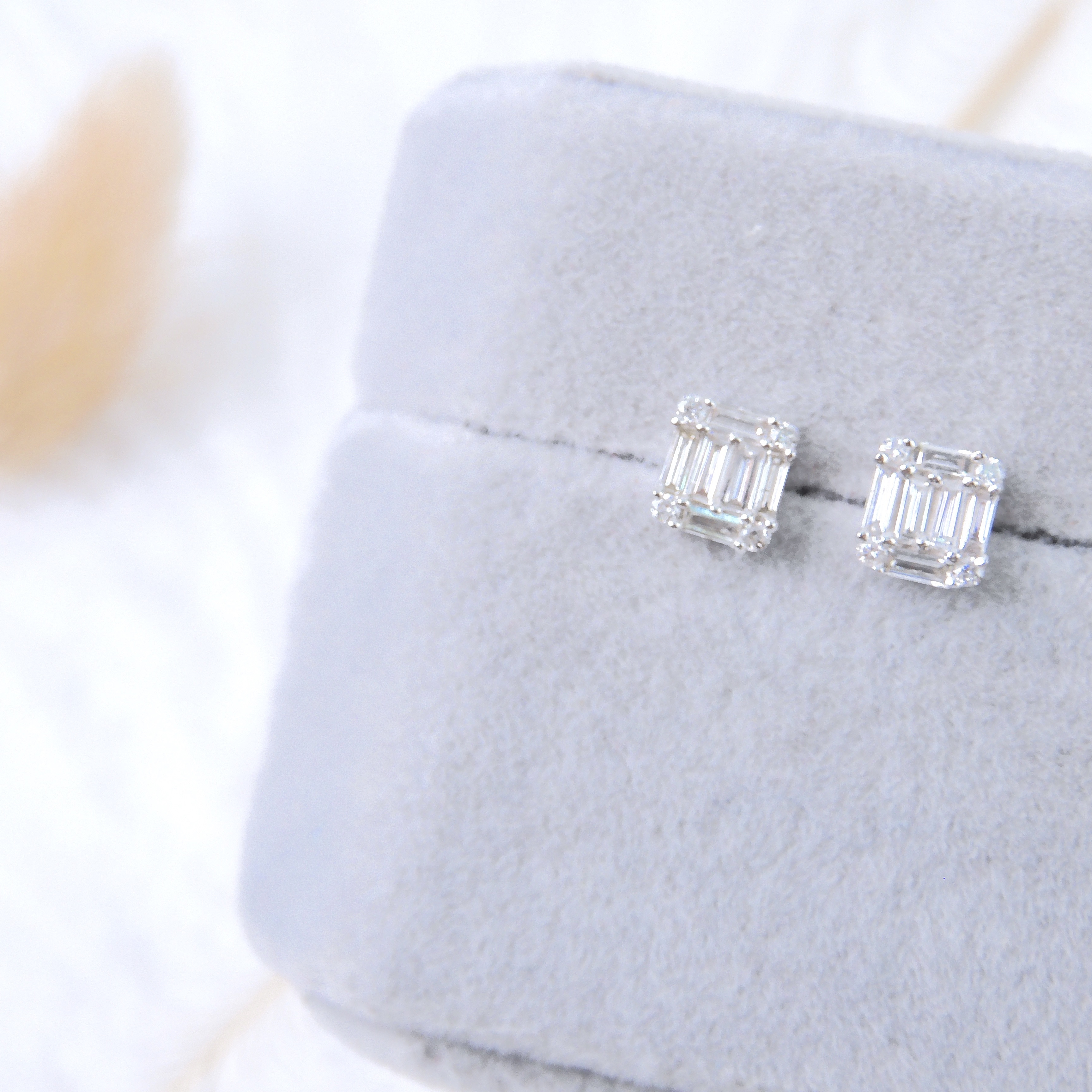 18K金 0.3ct 鑽石耳釘