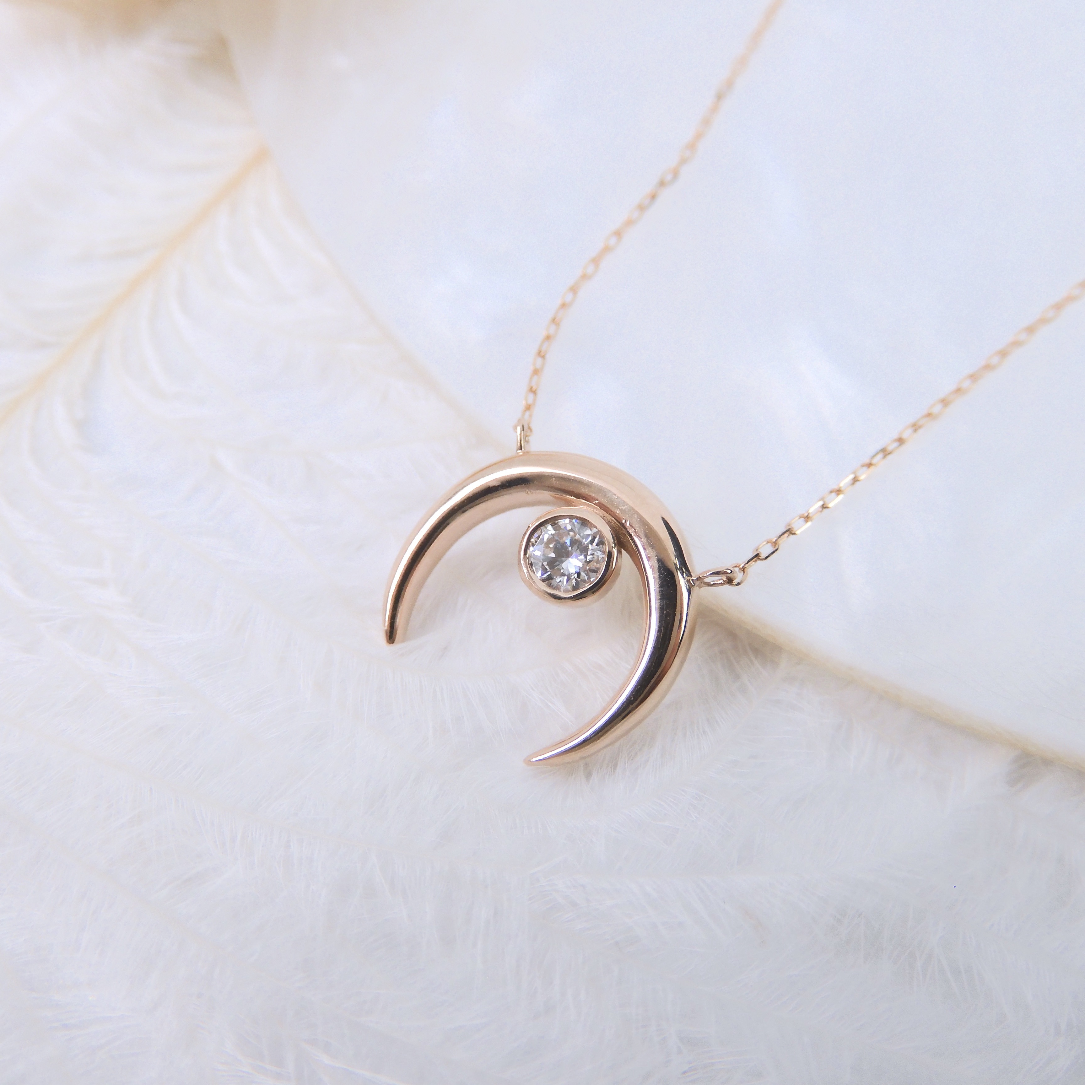 18K金 0.08ct 鑽石項鏈