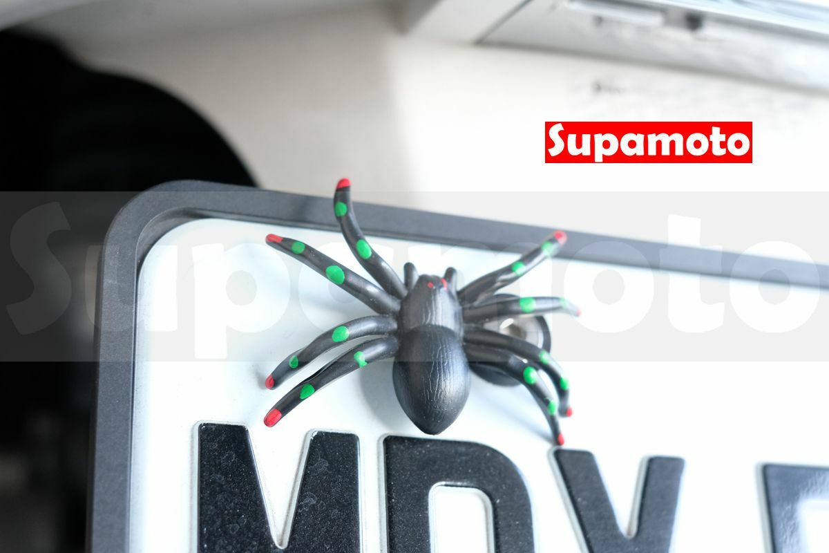 -Supamoto- 蜘蛛 車牌 螺絲 大牌 M6 車牌 6mm 內六角 裝飾 造型 CNC 陽極 鋁合金 牌照