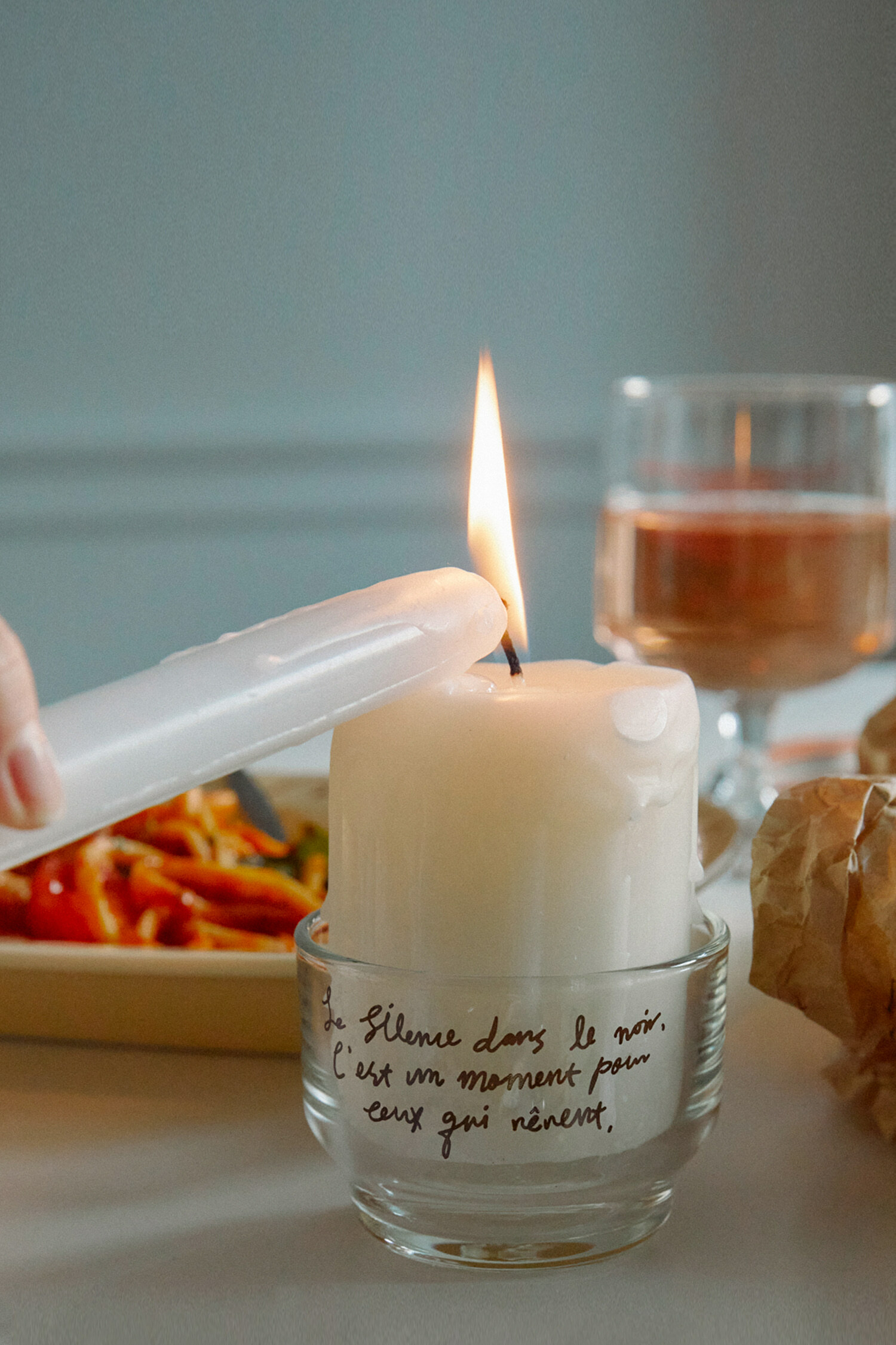 Midnight Glass Candle Holder