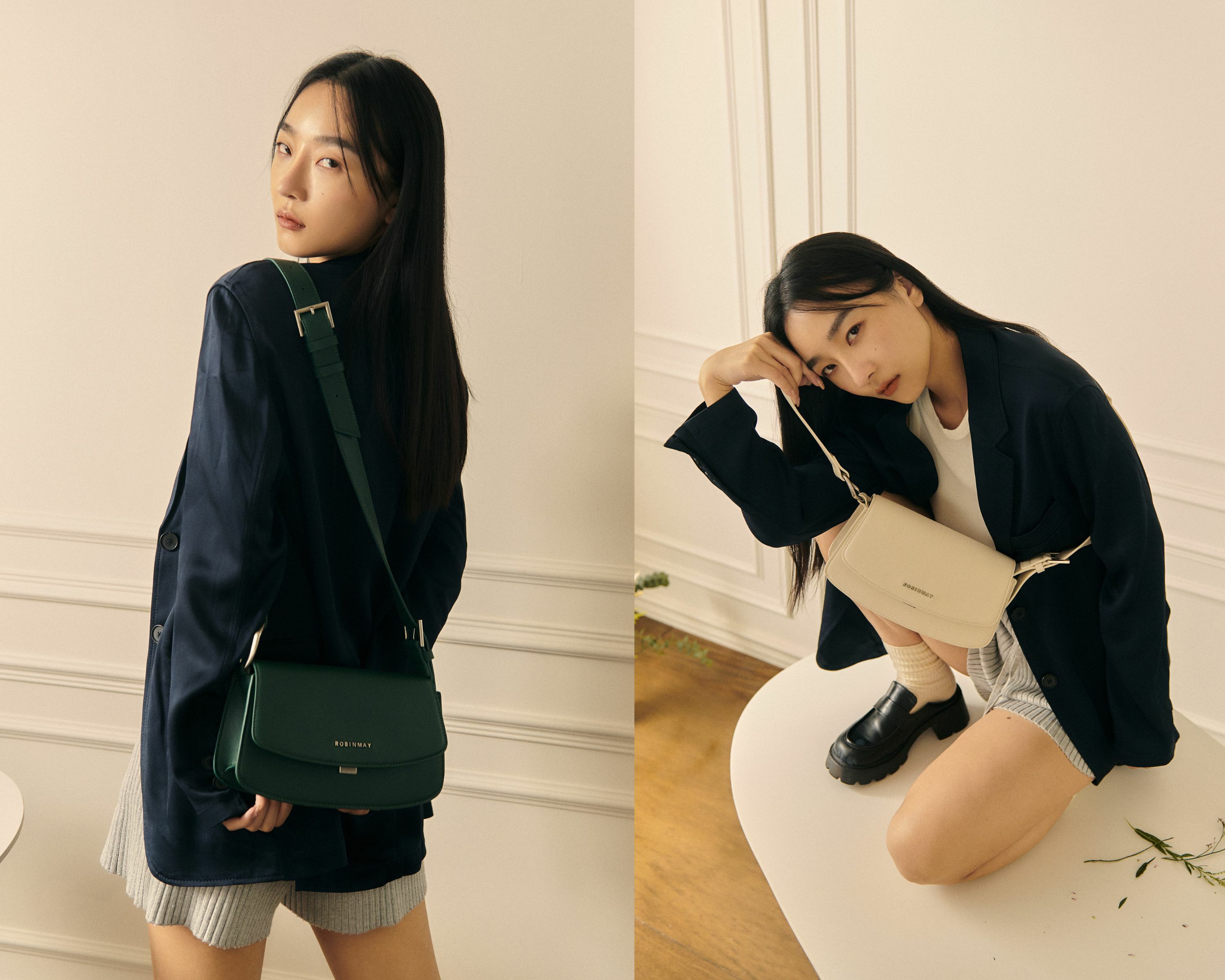 初星盛典斜背包，優雅半弧造型以低調溜銀金屬色調做陪襯。