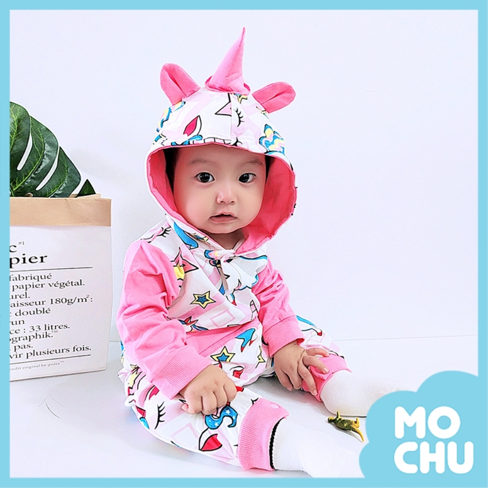 繽紛獨角獸長袖連身衣