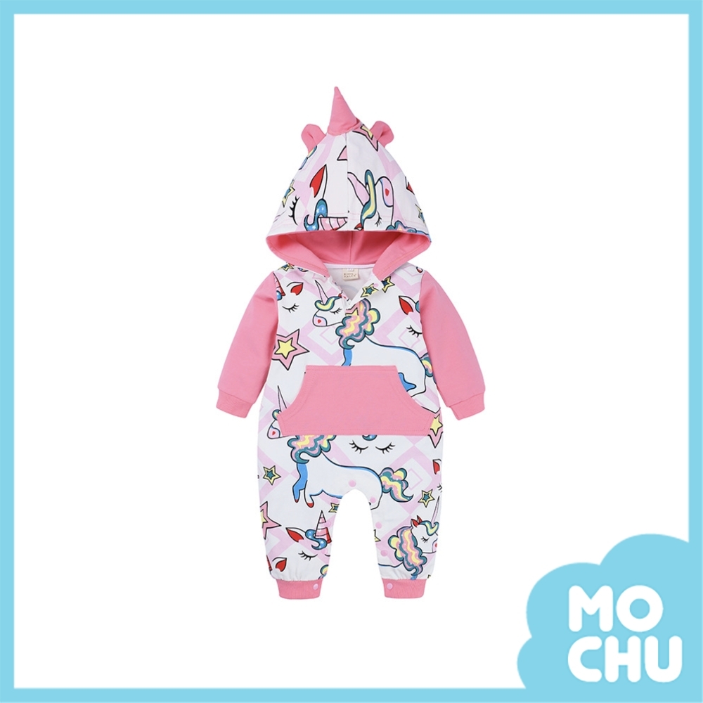 繽紛獨角獸長袖連身衣