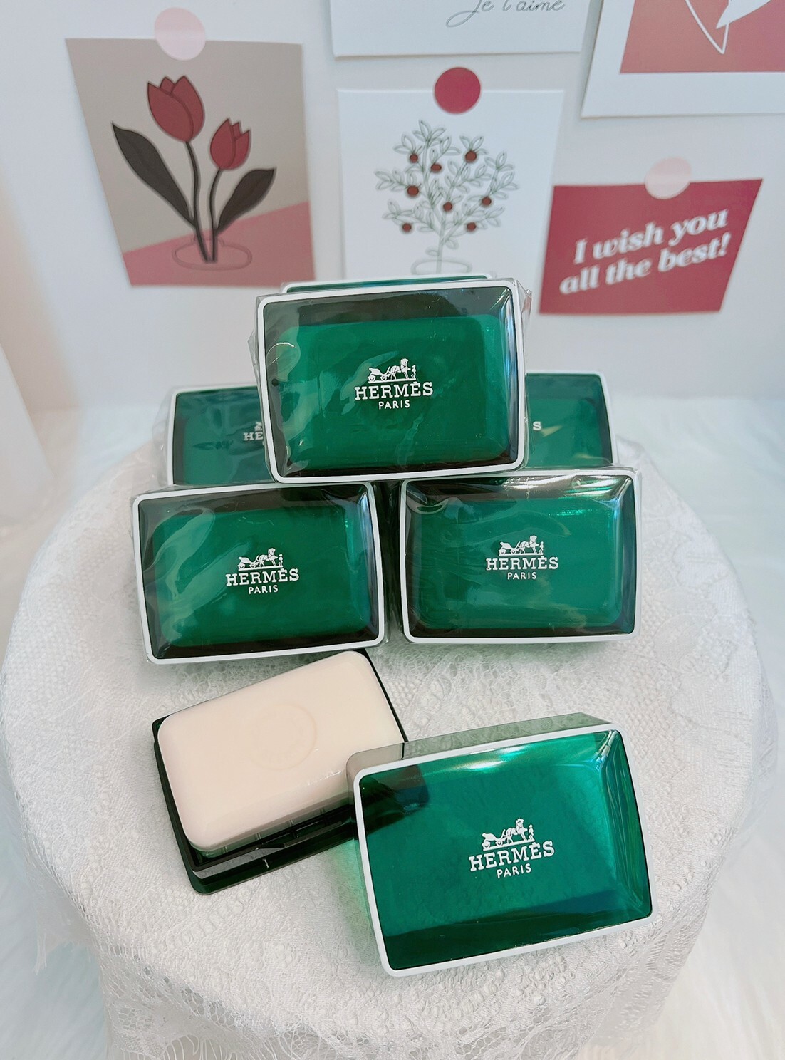 HERMES 愛馬仕 橘綠之泉香皂(附皂盒) 50g