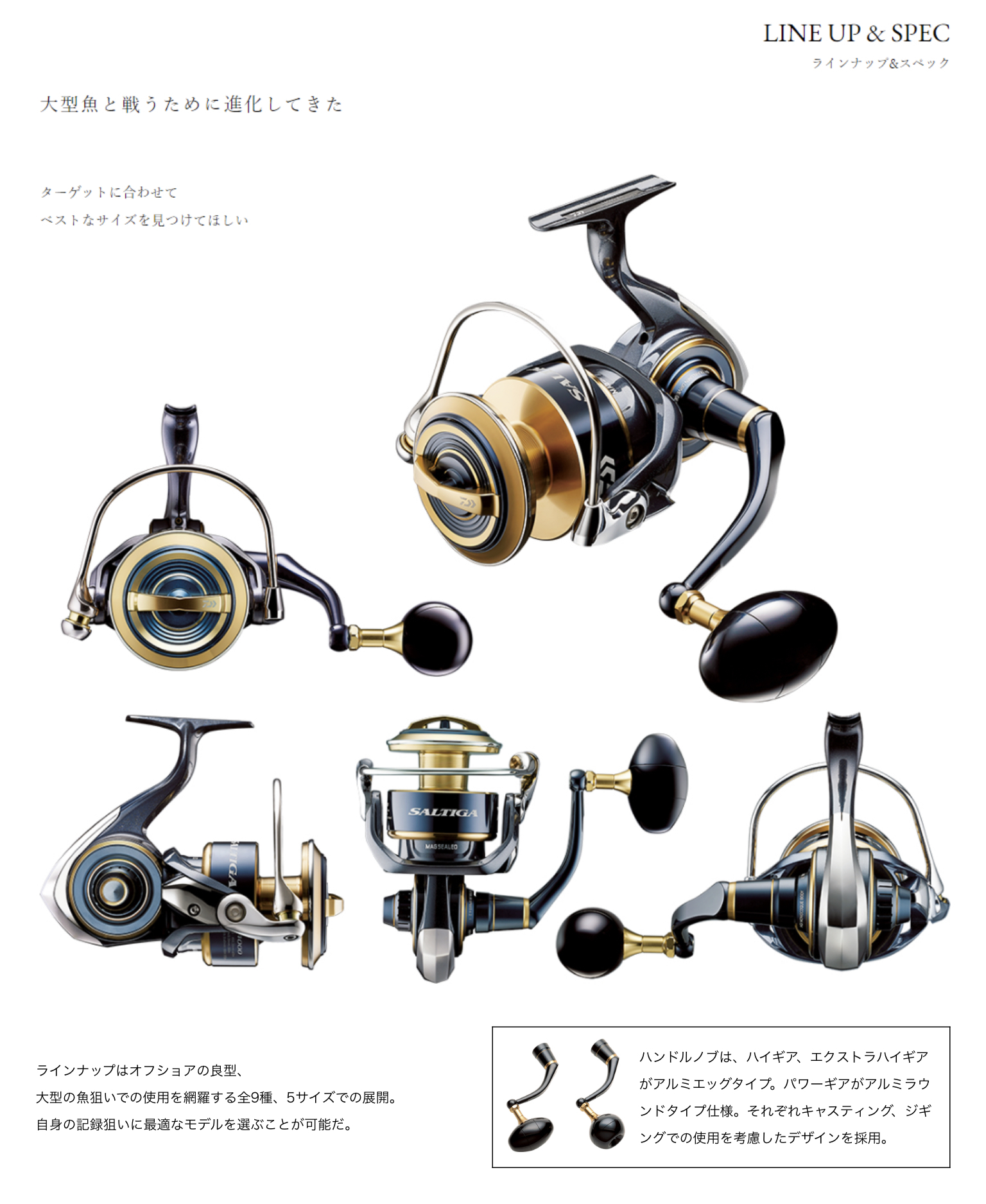 DAIWA SALTIGA 10000-P / 10000-H SPINNING REEL