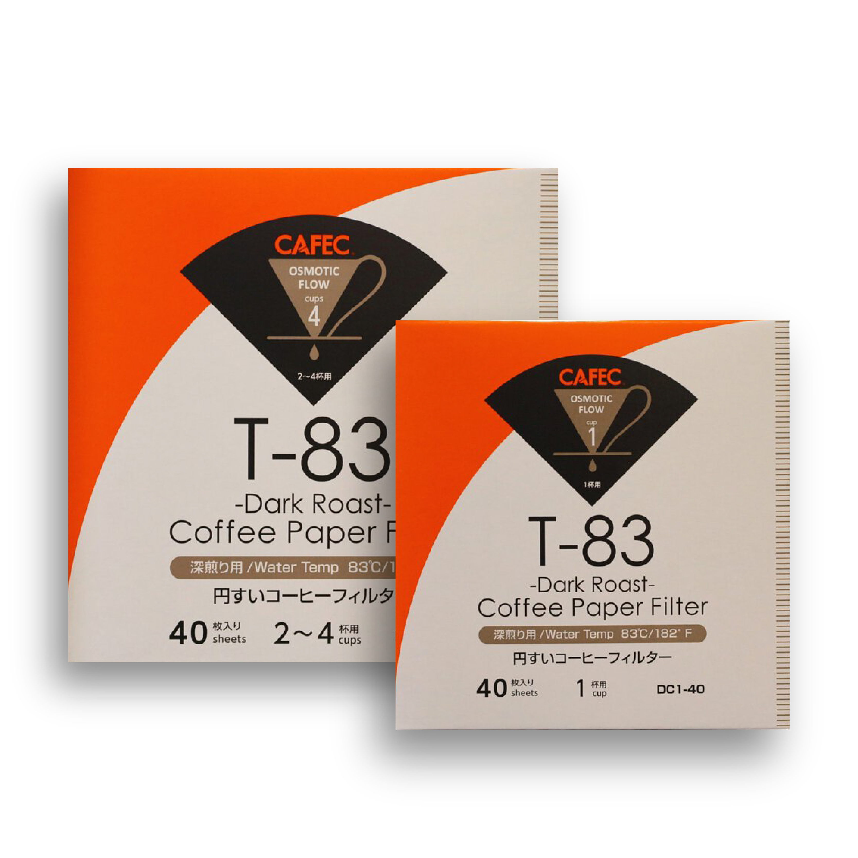 CAFEC 深烘專用濾紙 T83 40入裝