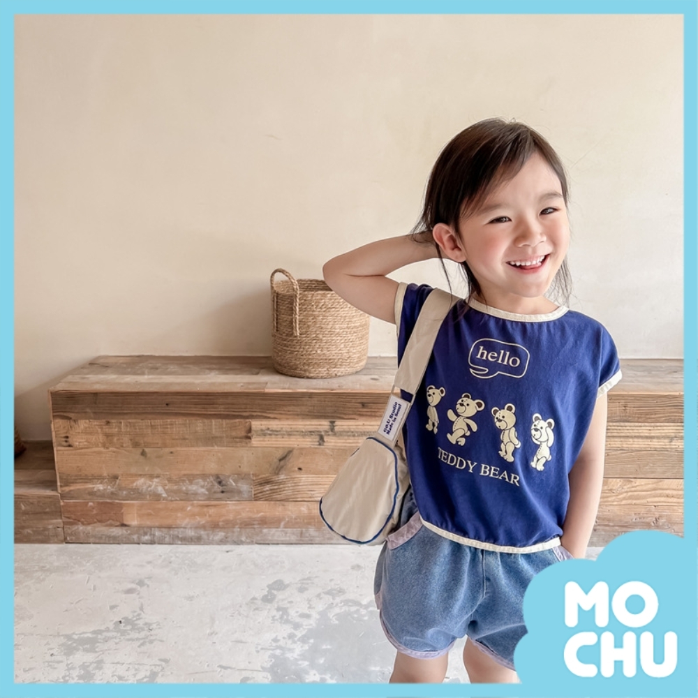 (100cm現貨)hello泰迪熊短袖上衣