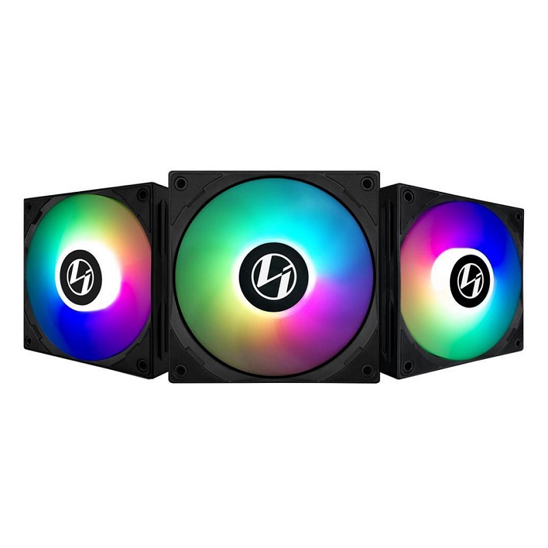 米特3C數位–聯力 ST120 六極式風扇 ARGB靜音高壓風扇 三顆裝/白ST120-3W/黑ST120-3B