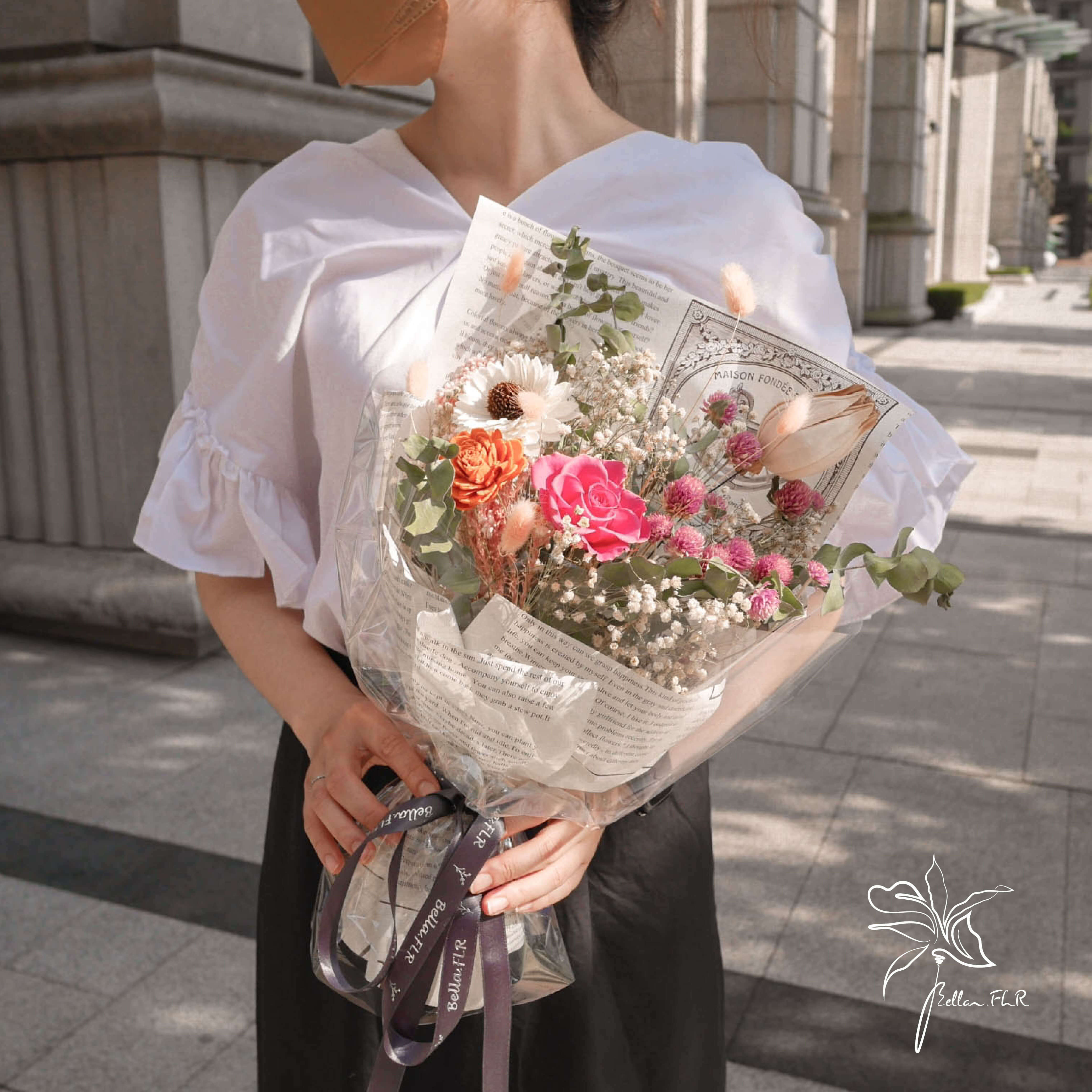 【南法香頌戀習曲】小型永生乾燥花束