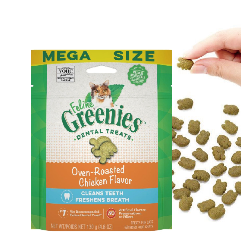 Greenies丨貓貓潔齒餅 (烤雞味)4.6oz