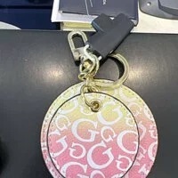 [S] GUESS SAFFIANO KEYRING,YELLOW MULTI, RWU282P2201LLM-YELLOW MULTI (SGU102)