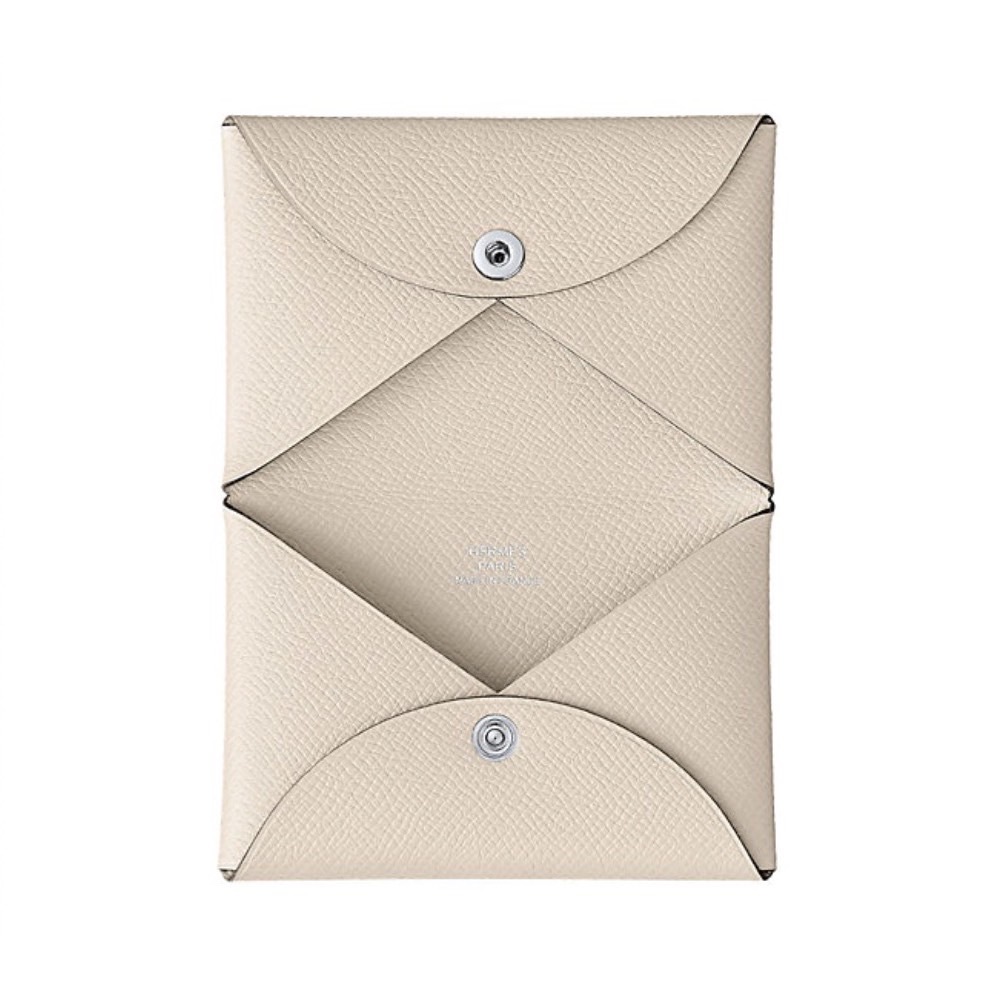 Hermes Calvi  奶昔白 愛馬仕卡包