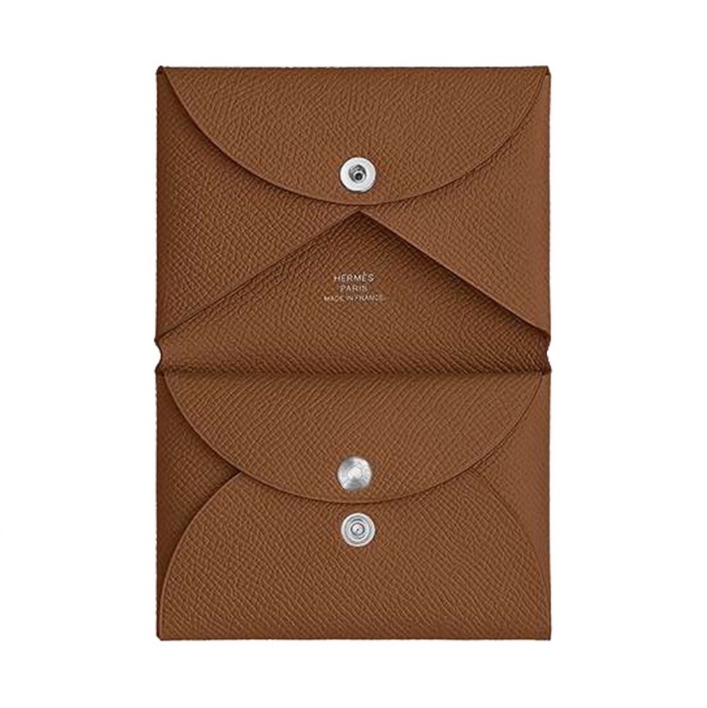 Hermes Calvi Duo 金棕 愛馬仕卡包