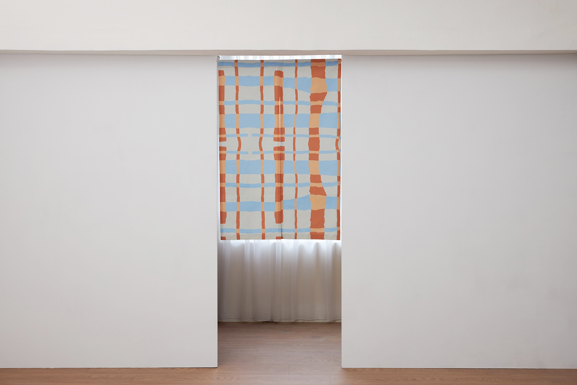 印花門簾 / 掛簾 / 防水漆橘藍