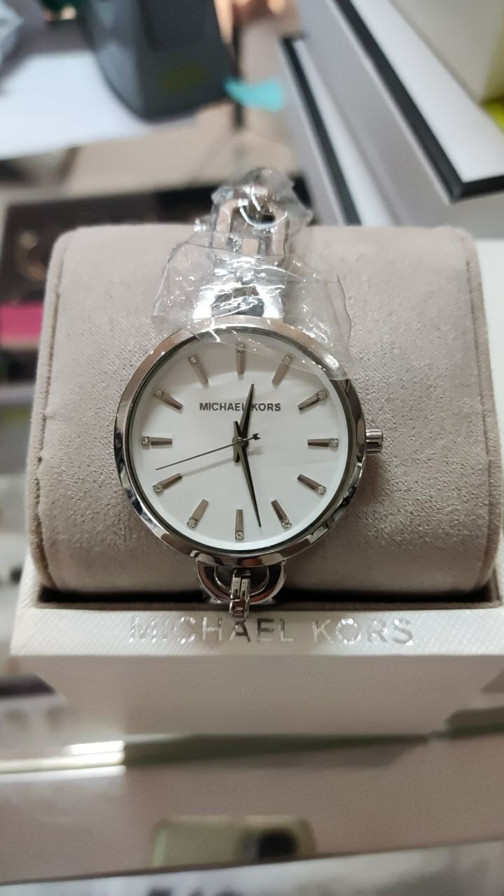[S] MICHAEL KORS WATCH,SILVER , 79G483330610 FINAL SALE (SMK128)
