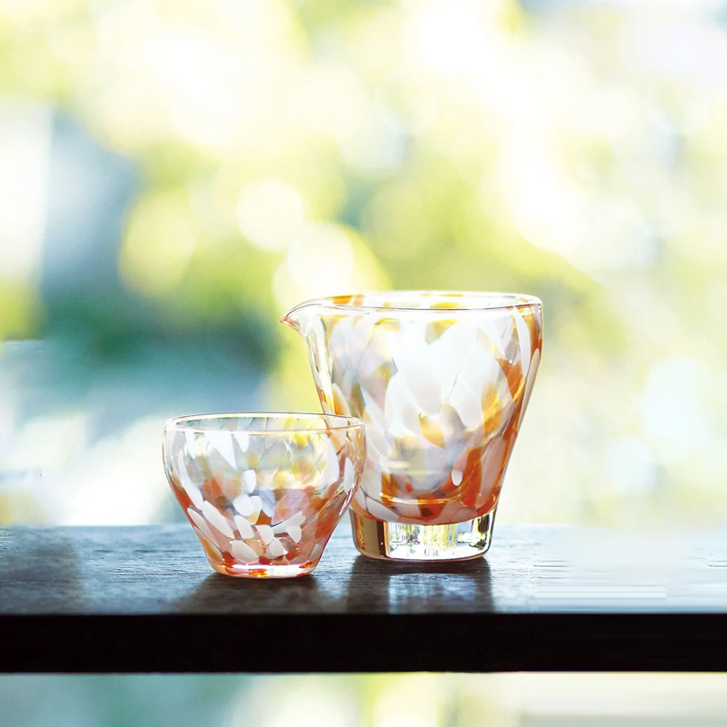 ADERIA 津軽 橘子橙 片口清酒壺&清酒杯