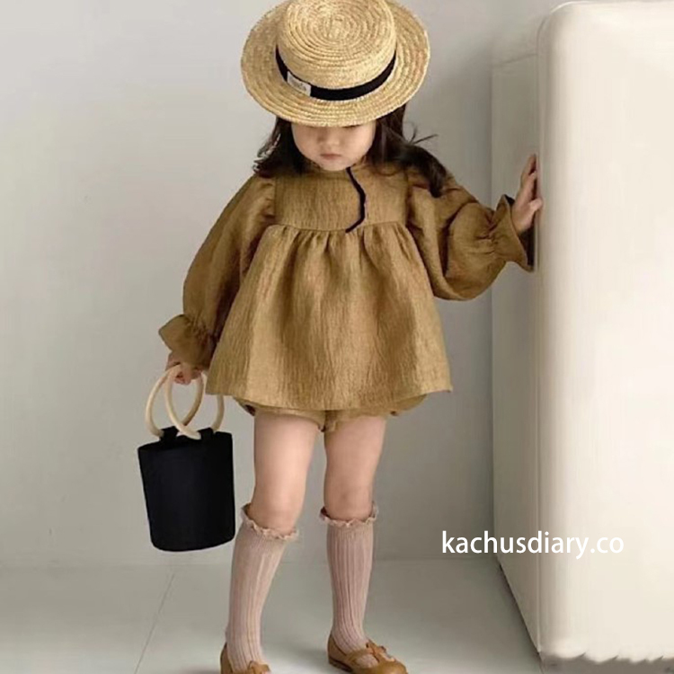 long sleeve baby blouse set