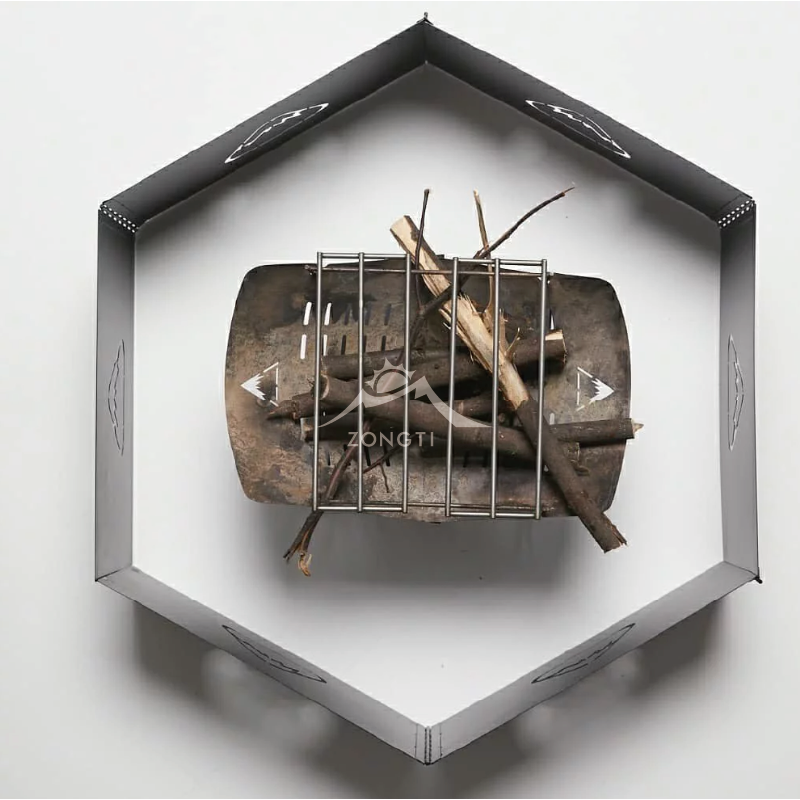 【A.NATIVE】 鐵六角桌-黑色/綠色 D-6-3