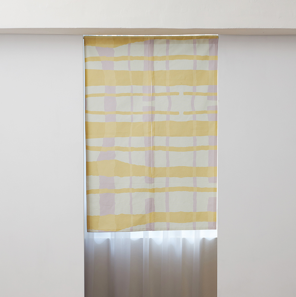 帆布印花門簾 / 掛簾 / 防水漆黃紫